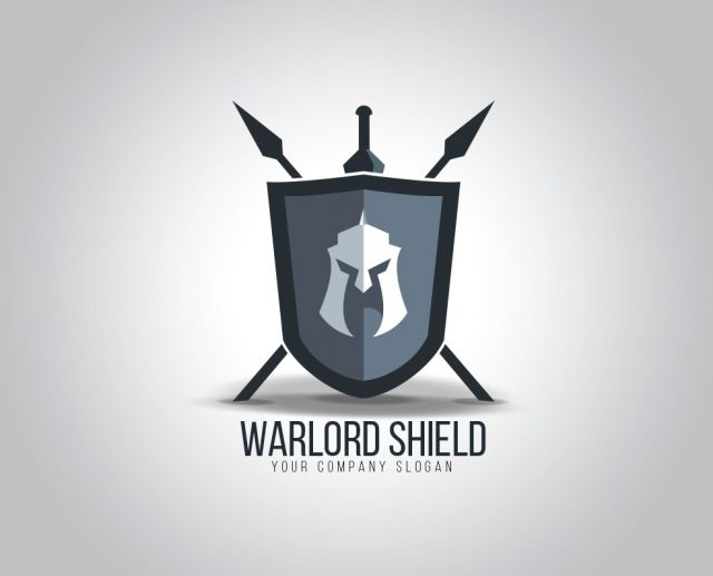 warrior shield logo design